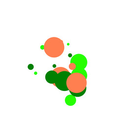 An abstract transparent bubble shape neon circles pattern design element.