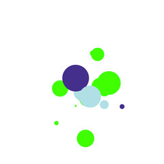 An abstract transparent bubble shape neon circles pattern design element.