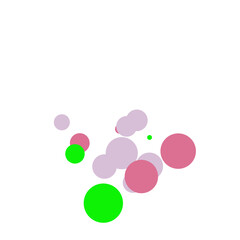 An abstract transparent bubble shape neon circles pattern design element.