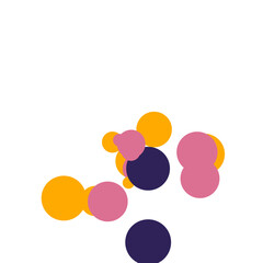 An abstract transparent bubble shape neon circles pattern design element.