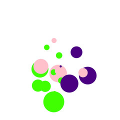 An abstract transparent bubble shape neon circles pattern design element.