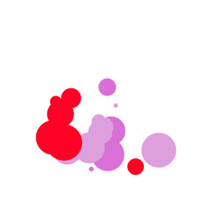 An abstract transparent bubble shape neon circles pattern design element.