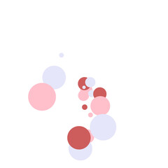 An abstract transparent bubble shape neon circles pattern design element.