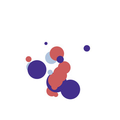 An abstract transparent bubble shape neon circles pattern design element.