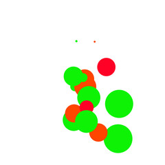 An abstract transparent bubble shape neon circles pattern design element.