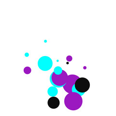 An abstract transparent bubble shape neon circles pattern design element.