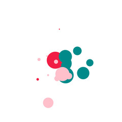 An abstract transparent bubble shape neon circles pattern design element.