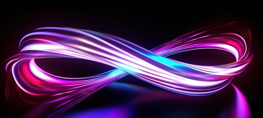 infinity abstract background with glowing lines
