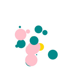 An abstract transparent bubble shape neon circles pattern design element.