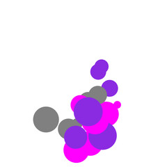 An abstract transparent bubble shape neon circles pattern design element.