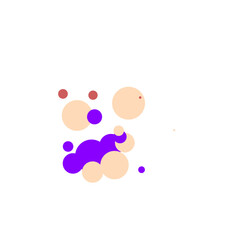 An abstract transparent bubble shape neon circles pattern design element.