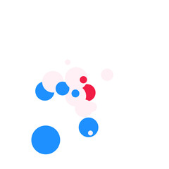An abstract transparent bubble shape neon circles pattern design element.