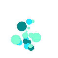 An abstract transparent bubble shape neon circles pattern design element.