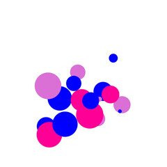 An abstract transparent bubble shape neon circles pattern design element.