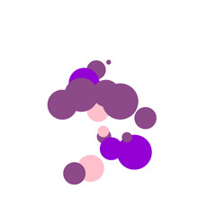 An abstract transparent bubble shape neon circles pattern design element.