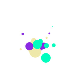 An abstract transparent bubble shape neon circles pattern design element.