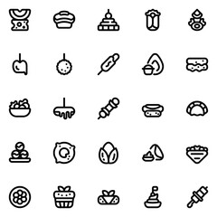 Appetizer Line Icon Sheet