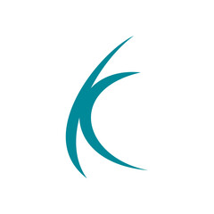 Fototapeta premium Abstract letter k Logo design, nature, people, technology, engineering, health, medical, automotive, political. education, abstract, sports, animal. adventure. food, round, green, typography, 