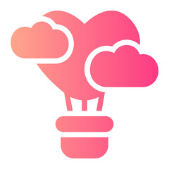 air balloon gradient icon
