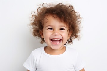 Naklejka premium Child with joyful smile