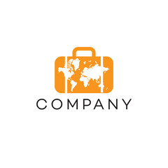 Logo design. World, Briefcase, Ambarella, Travel, Tours, Logo, Design, Illustration, Vector, Adventure.