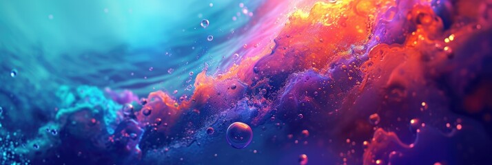 Hyperrealistic Detailed 3D Aero Aquatic Background Wallpaper in Colorful and Blue Haze created with Generative AI Technology - obrazy, fototapety, plakaty