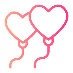 balloons gradient icon