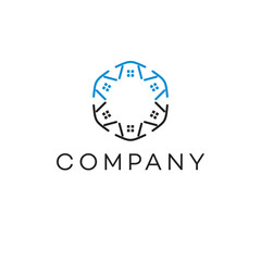 simple home real estate logo icon vector engineering, health, medical, automotive, political. education, abstract, sports, animal. adventure. food, round, green, typography, 