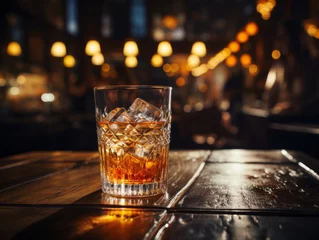 Foto op Plexiglas A night club with a drink on the bar.  © Elle Arden 