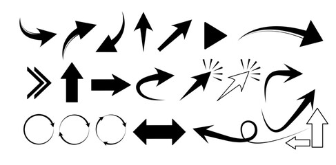 black and white arrows