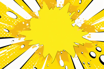 Yellow and white color flat comic style background