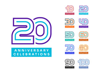 anniversary celebrations Logo Colletions Template 