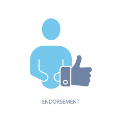 Obraz premium endorsement concept line icon. Simple element illustration. endorsement concept outline symbol design.