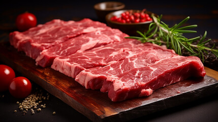 Fototapeta premium raw beef meat for bbq