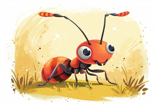 cute red ant design