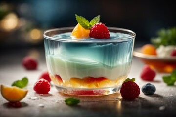 yogurt with berries (Yogurt Jelly)