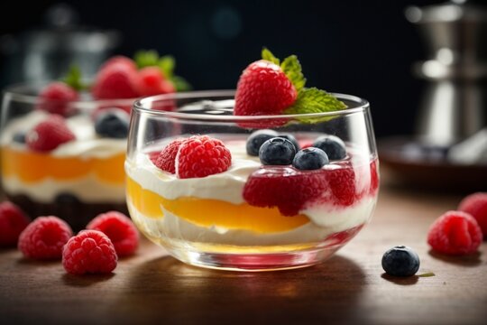 yogurt with berries (Yogurt Jelly)