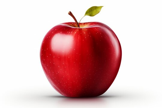 A red apple, rendered with precision, appears as if it's a photo taken on an iPhone.