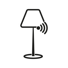 smart lamp icon. Vector illustration. EPS 10.