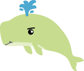 cute whale cartoon