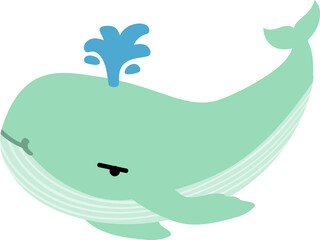 Fototapeta premium cute whale cartoon