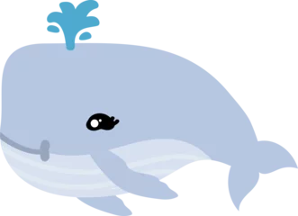 Zelfklevend Fotobehang cute whale cartoon © titima157