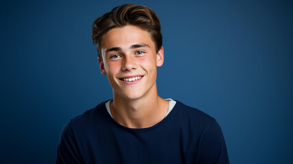 Fototapeta premium Portrait of a Caucasian teen boy