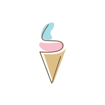 Ice cream logo, suitable for logos, walls, backgrounds, etc