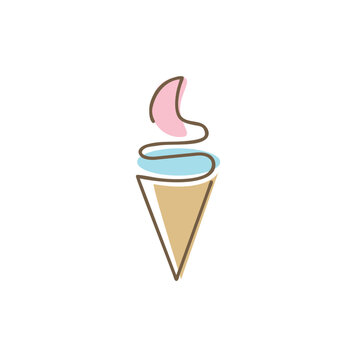 Ice cream logo, suitable for logos, walls, backgrounds, etc