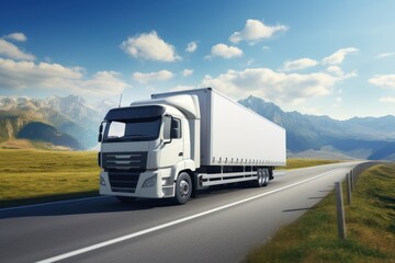 Modern eco truck makes transportation 