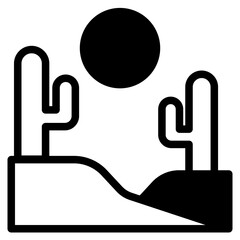 cactus in desert landscape