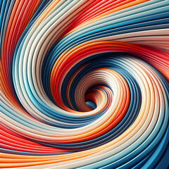 Fototapeta premium 3D Geometric Abstract Twist Background- Generative AI