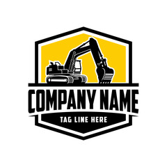 Exavator company  logo vector image