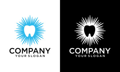 Creative, simple, modern and clean spark dental logo